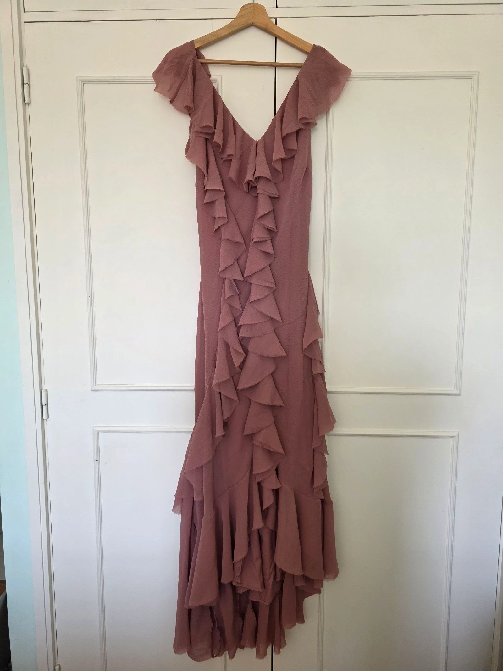 Vestido Folhos Rosa Novo | Asos |T.46 